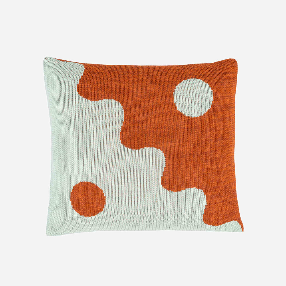 VERLOOP | knits - SALE - Yin Yang Wave Pillow Cover: Flame Jade
