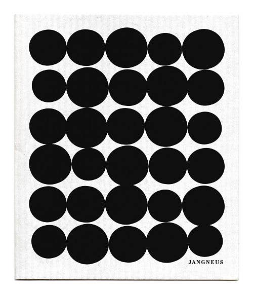 Jangneus - Swedish Dishcloth - Spots - Black: Black